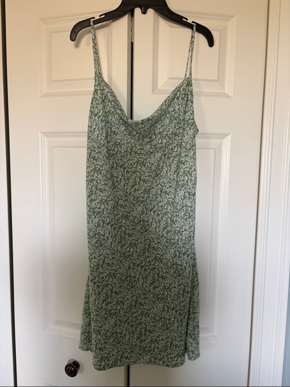 SHEIN Green Floral Slip Mini Dress